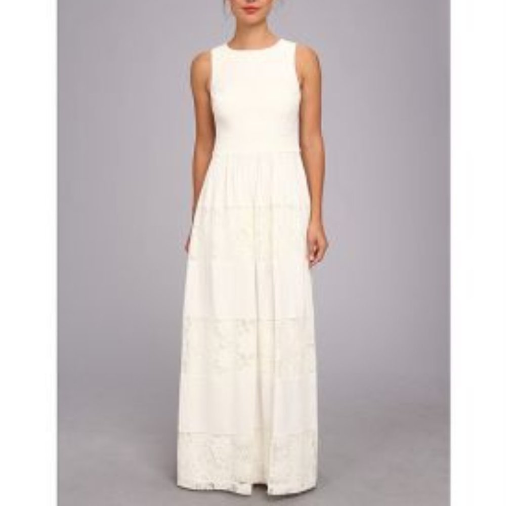 Ivy & Blue Maggy Boutique Lace Striped Maxi